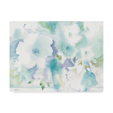Sheila Golden 'Blue Flowers' Canvas Art,24x32